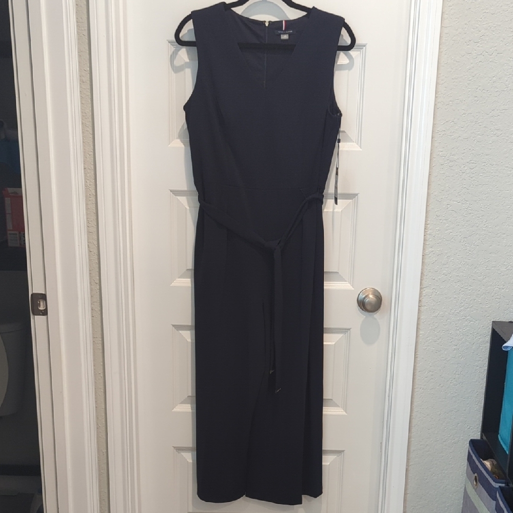 Tommy Hilfiger Navy Blue Sleeveless Jumpsuit